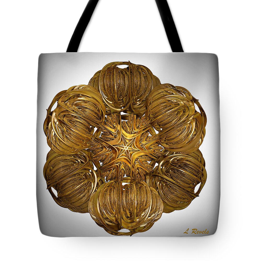 Abstract Tote Bag featuring the digital art Midas Touch by Leslie Revels