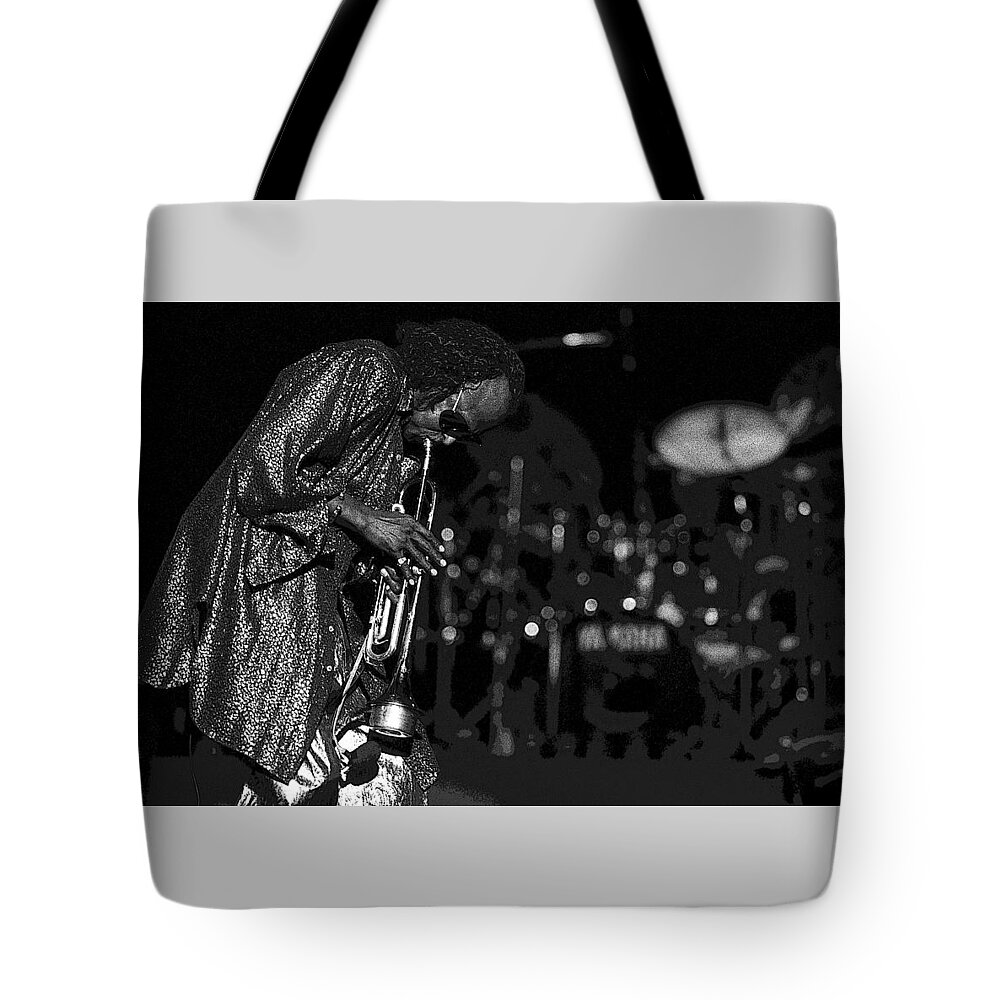 Miles Davis Tote Bag featuring the photograph Miles Davis - The One by Dragan Kudjerski