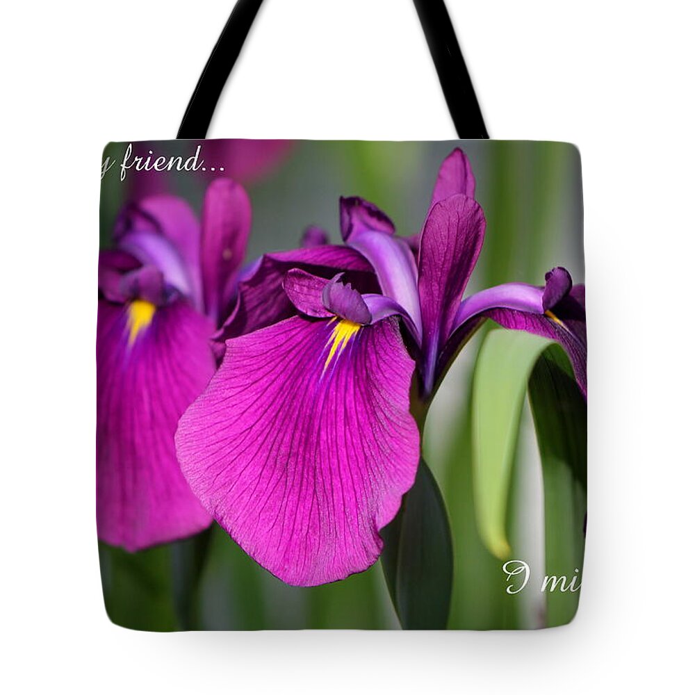 Card Tote Bag featuring the photograph Miss You by Deborah Crew-Johnson