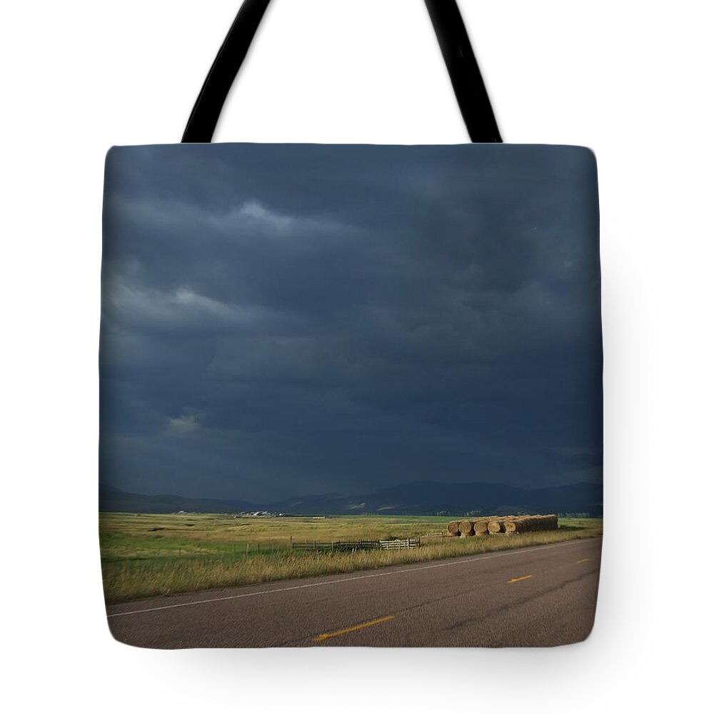 Montana Tote Bag featuring the photograph Montana clouds by Marie-Claire Dole