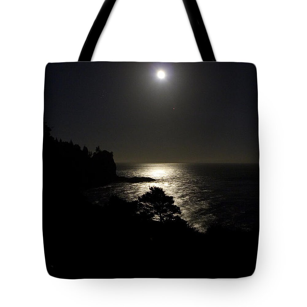 Canada Tote Bag featuring the photograph Moon Over DOr by Brent L Ander