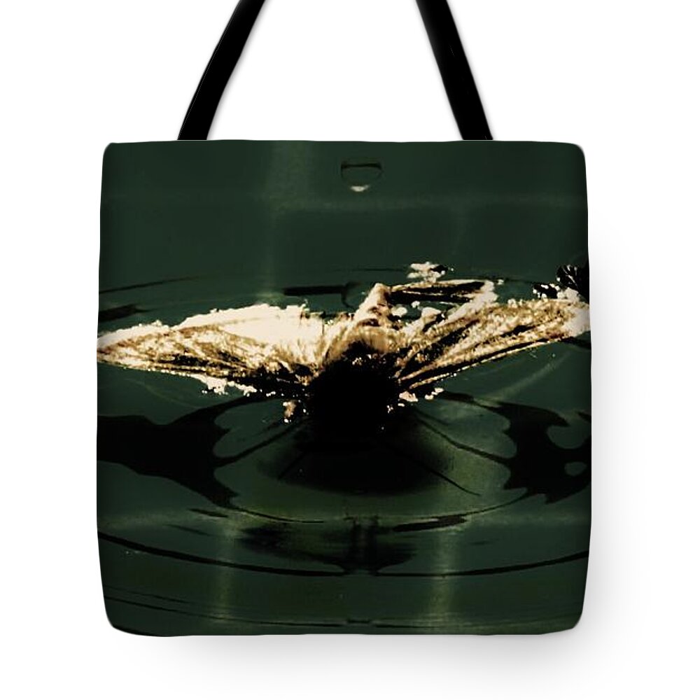 Moth Tote Bag featuring the photograph Moth Ripples by Jessica S