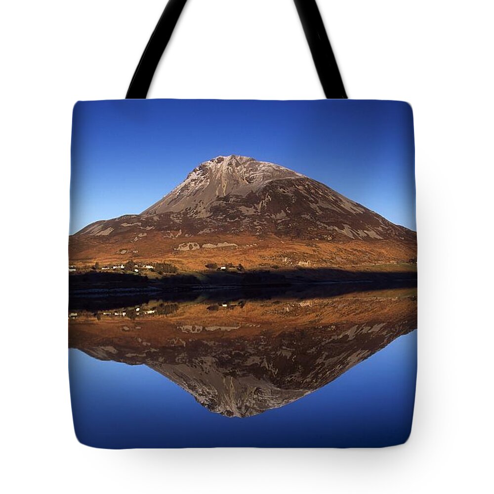 Lough Tote Bag featuring the photograph Mount Errigal, Lough Nacung, Dunlewy by Gareth McCormack