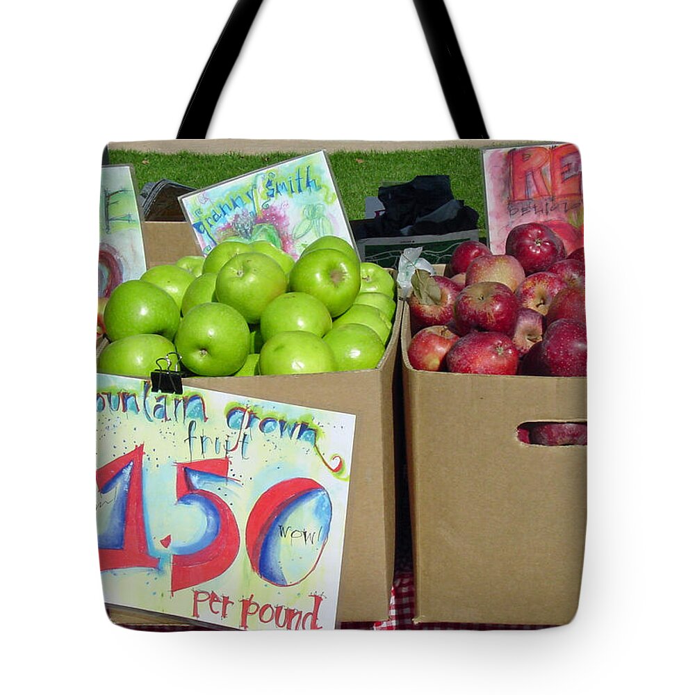 Apples Tote Bag featuring the photograph Mountain Grown I by Suzanne Gaff