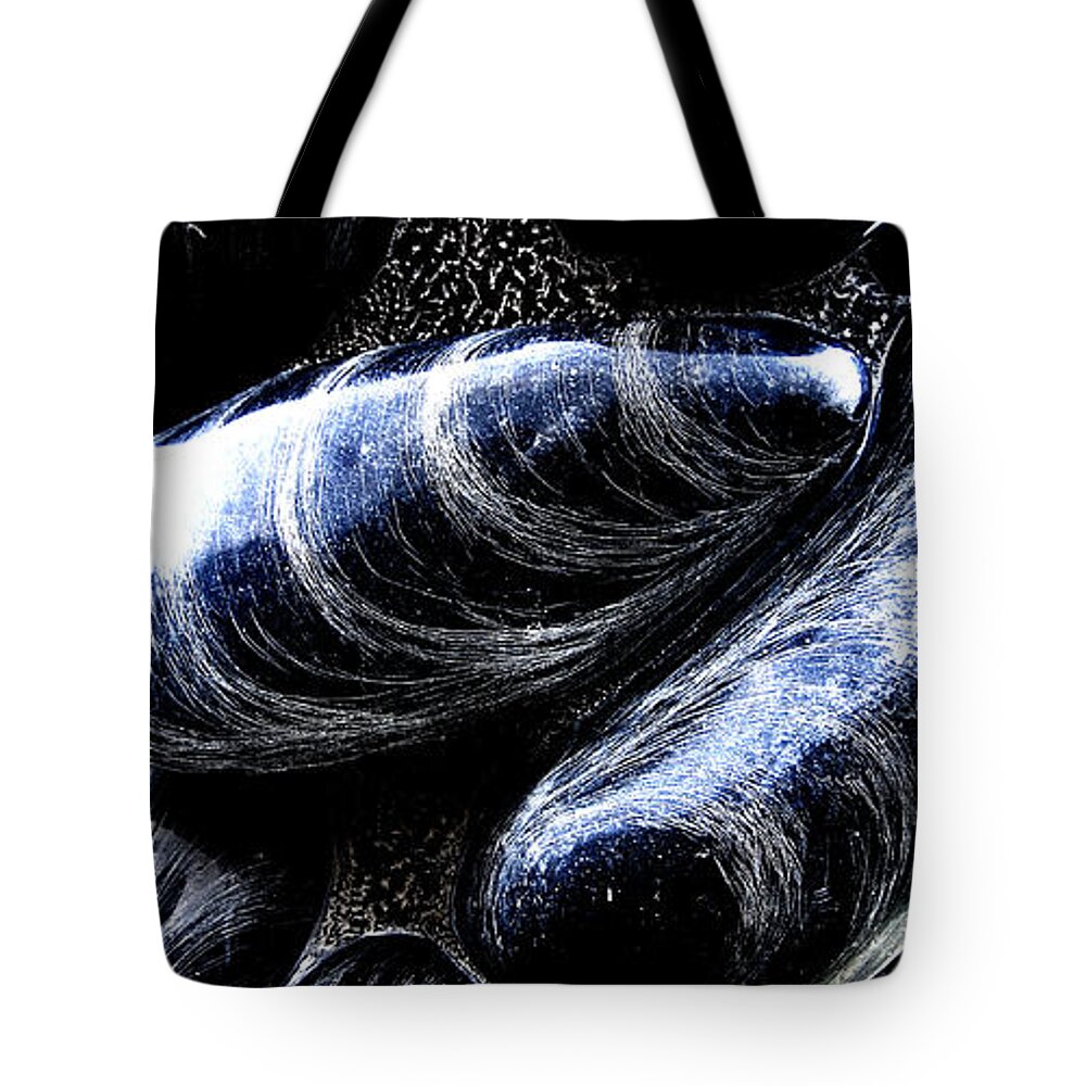 Shellfish Tote Bag featuring the photograph Mussels by Meirion Matthias