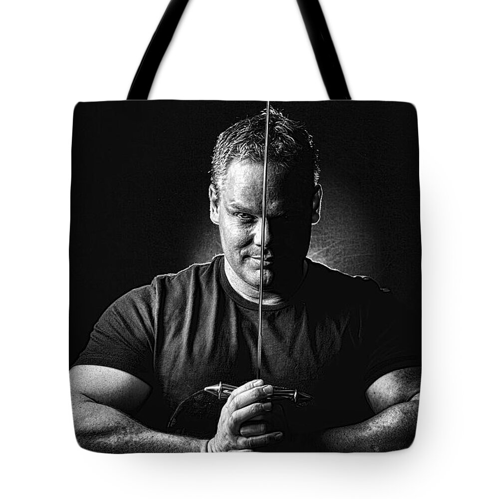 Sword Tote Bag featuring the photograph My Inner Ninja by Monte Arnold