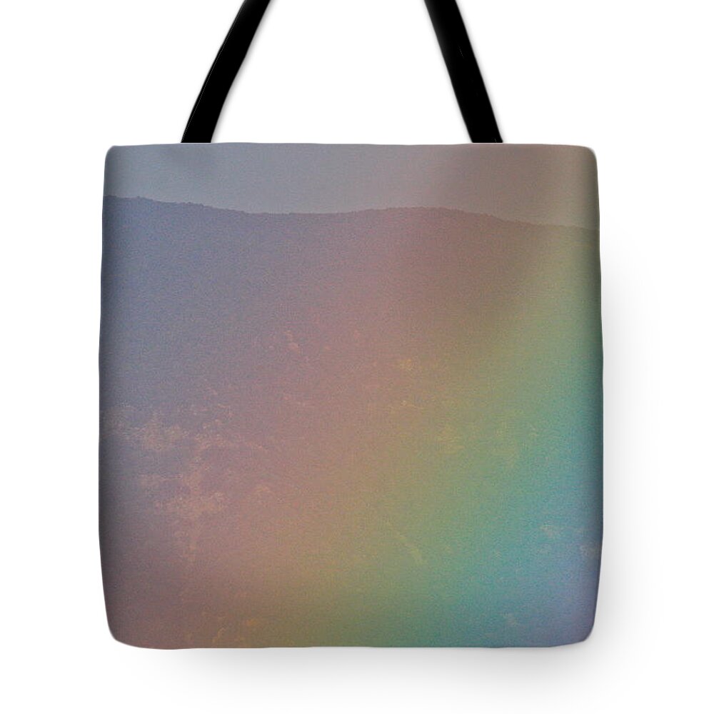 Rainbow Tote Bag featuring the photograph My View by Diana Hatcher