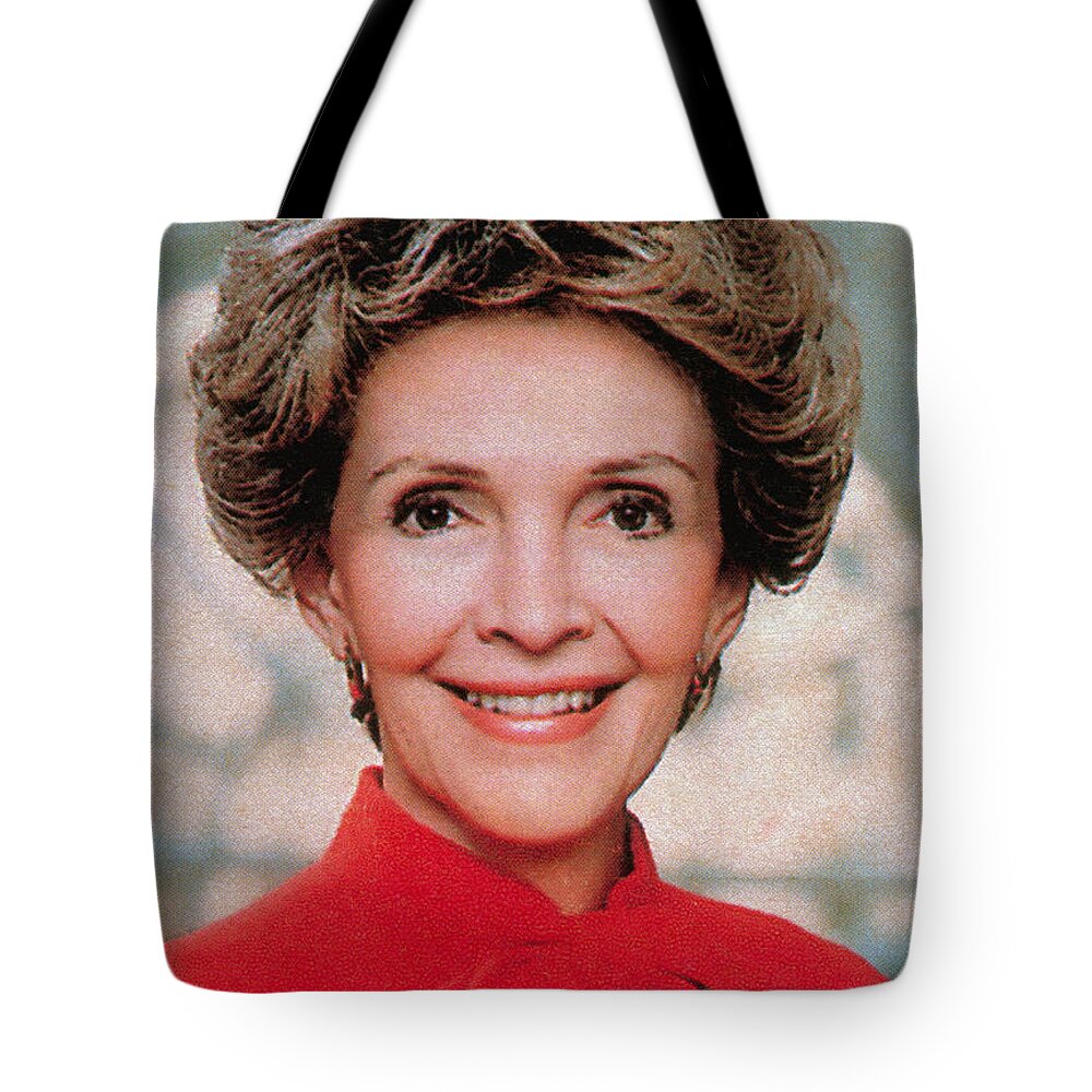 Historic Tote Bag featuring the photograph Nancy Reagan, 40th First Lady by Photo Researchers