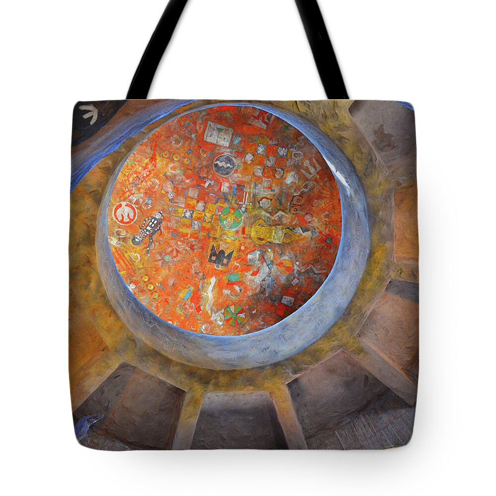 Indians Tote Bag featuring the photograph Native Art Portal by Paul Mashburn