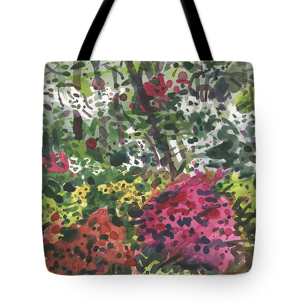 Chaos Tote Bag featuring the painting Nature's Chaos by Donald Maier