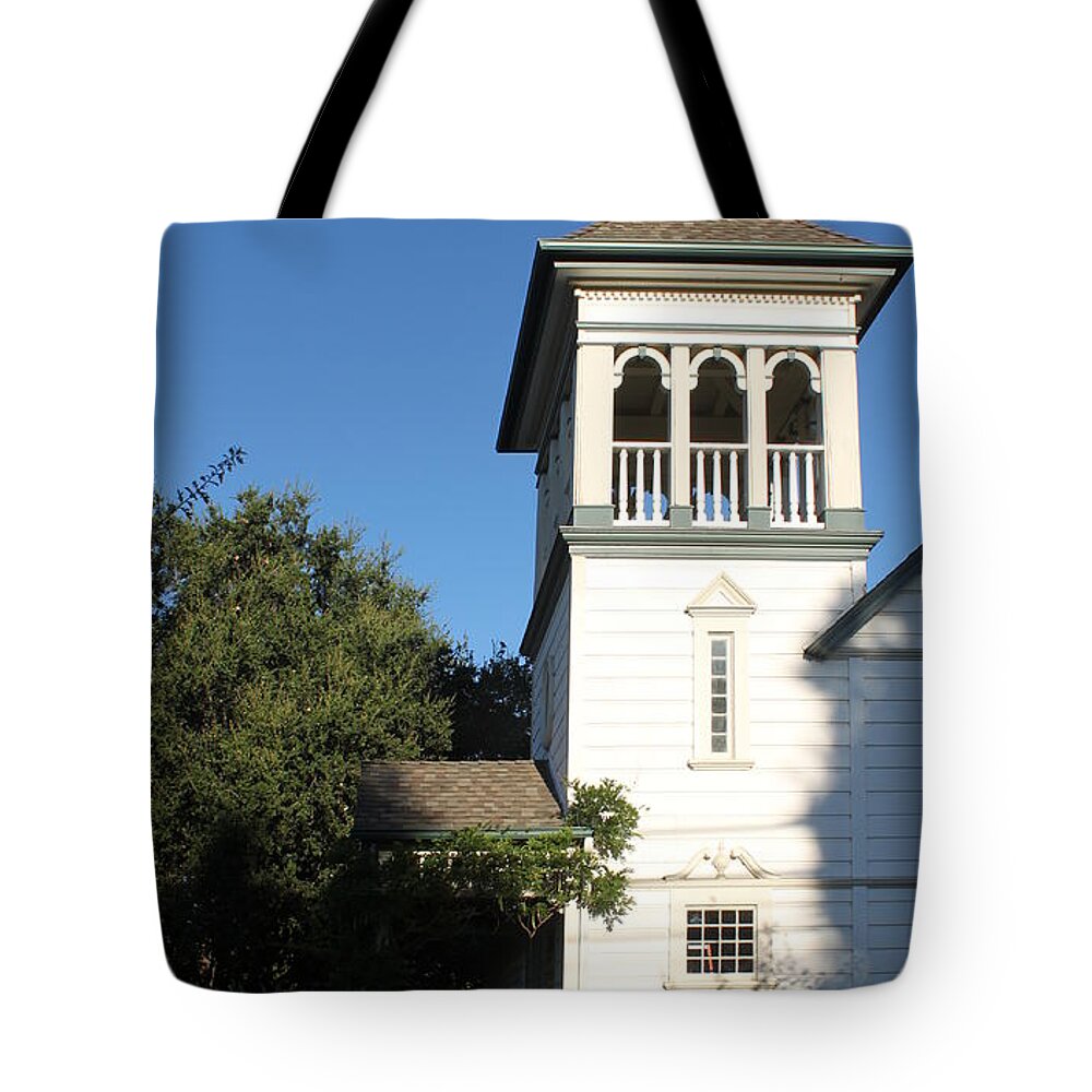 Ojai Tote Bag featuring the photograph Nazarene Church by Henrik Lehnerer