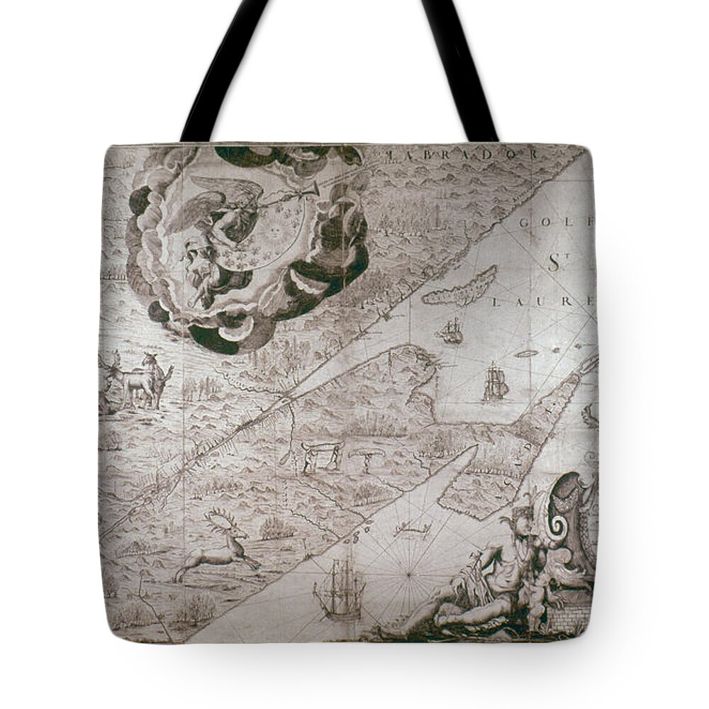 1678 Tote Bag featuring the photograph New France: Map, 1678 by Granger