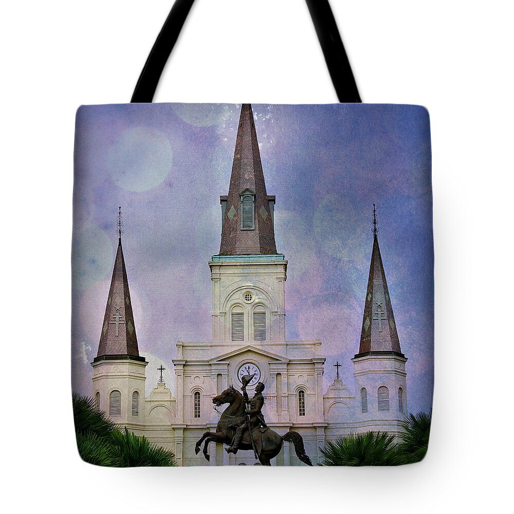Jackson Square Tote Bag featuring the photograph New Orleans Dust by Perry Webster