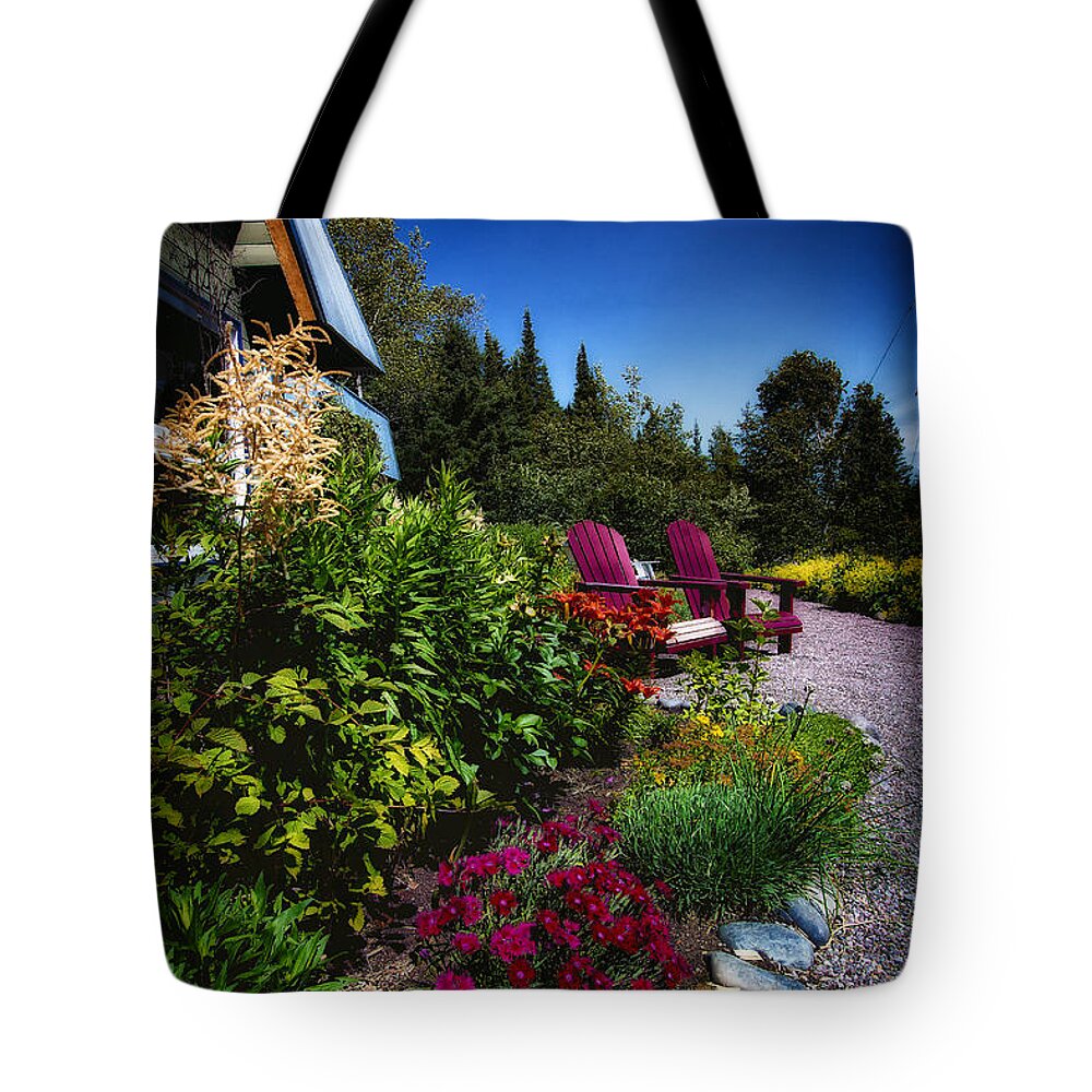 Flowers Tote Bag featuring the photograph New Scenic Cafe - Duluth MN by Bill and Linda Tiepelman
