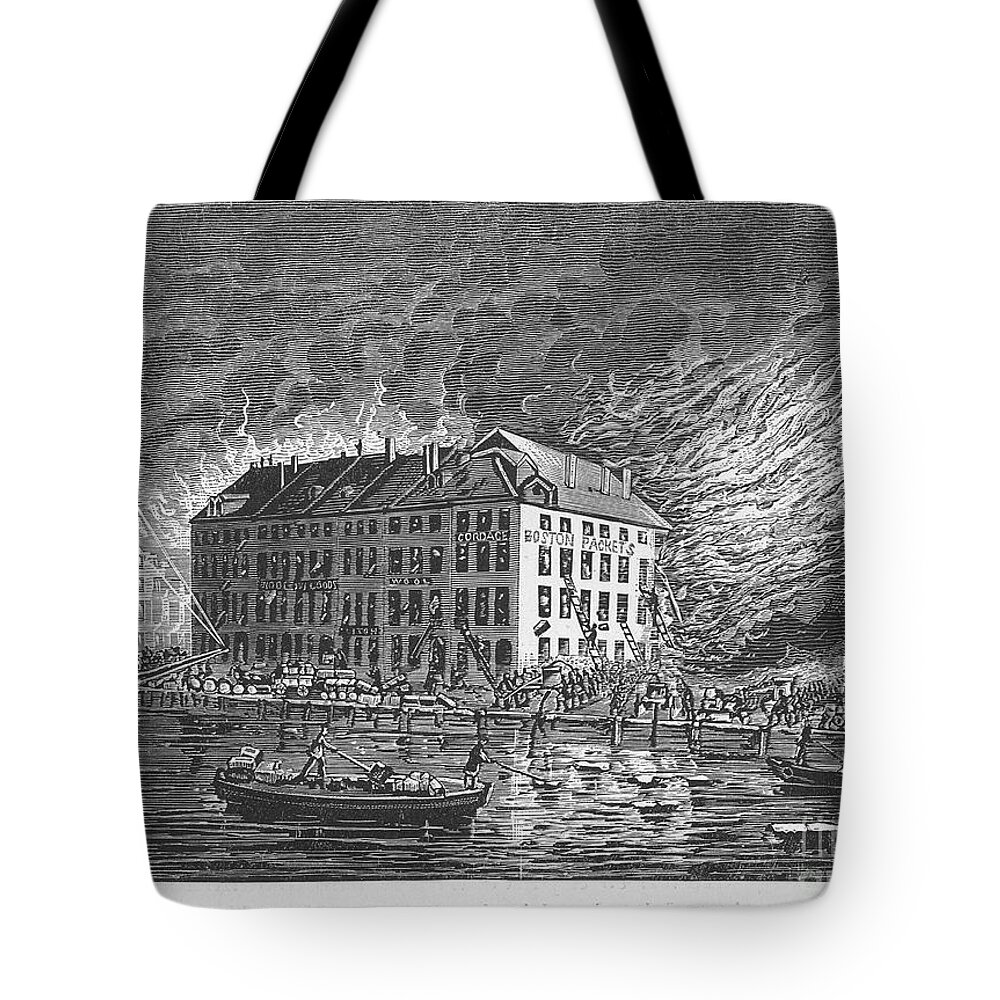 1835 Tote Bag featuring the photograph New York: Fire Of 1835 by Granger