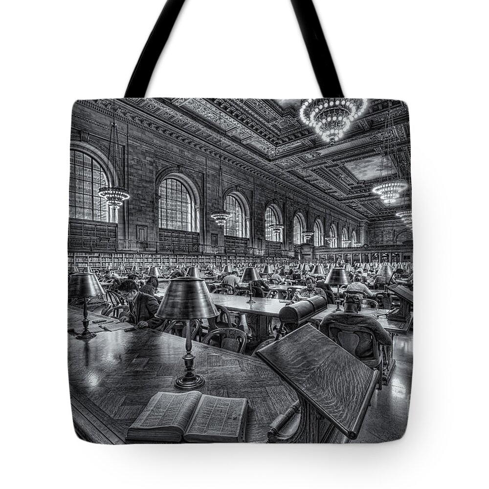 Clarence Holmes Tote Bag featuring the photograph New York Public Library Main Reading Room VI by Clarence Holmes