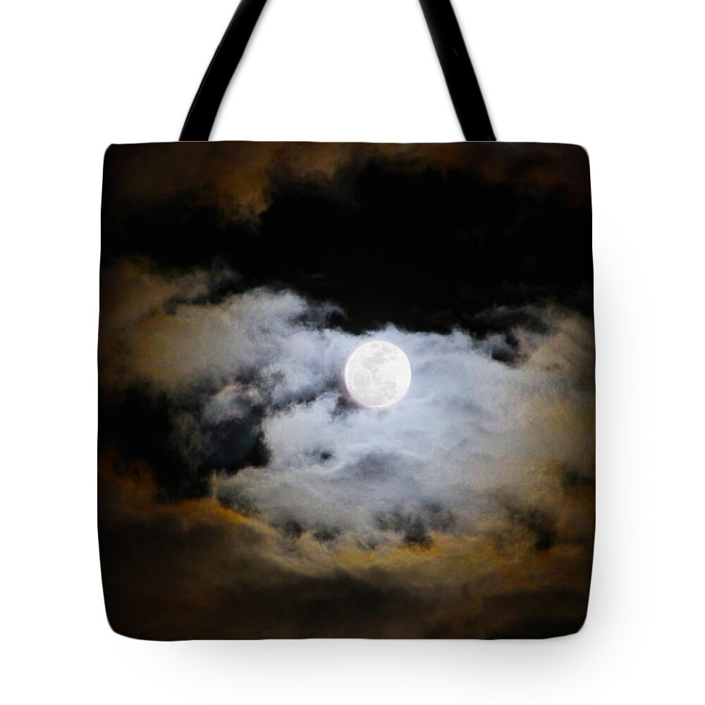 Moon Tote Bag featuring the photograph Night of the Full Moon by Diana Haronis