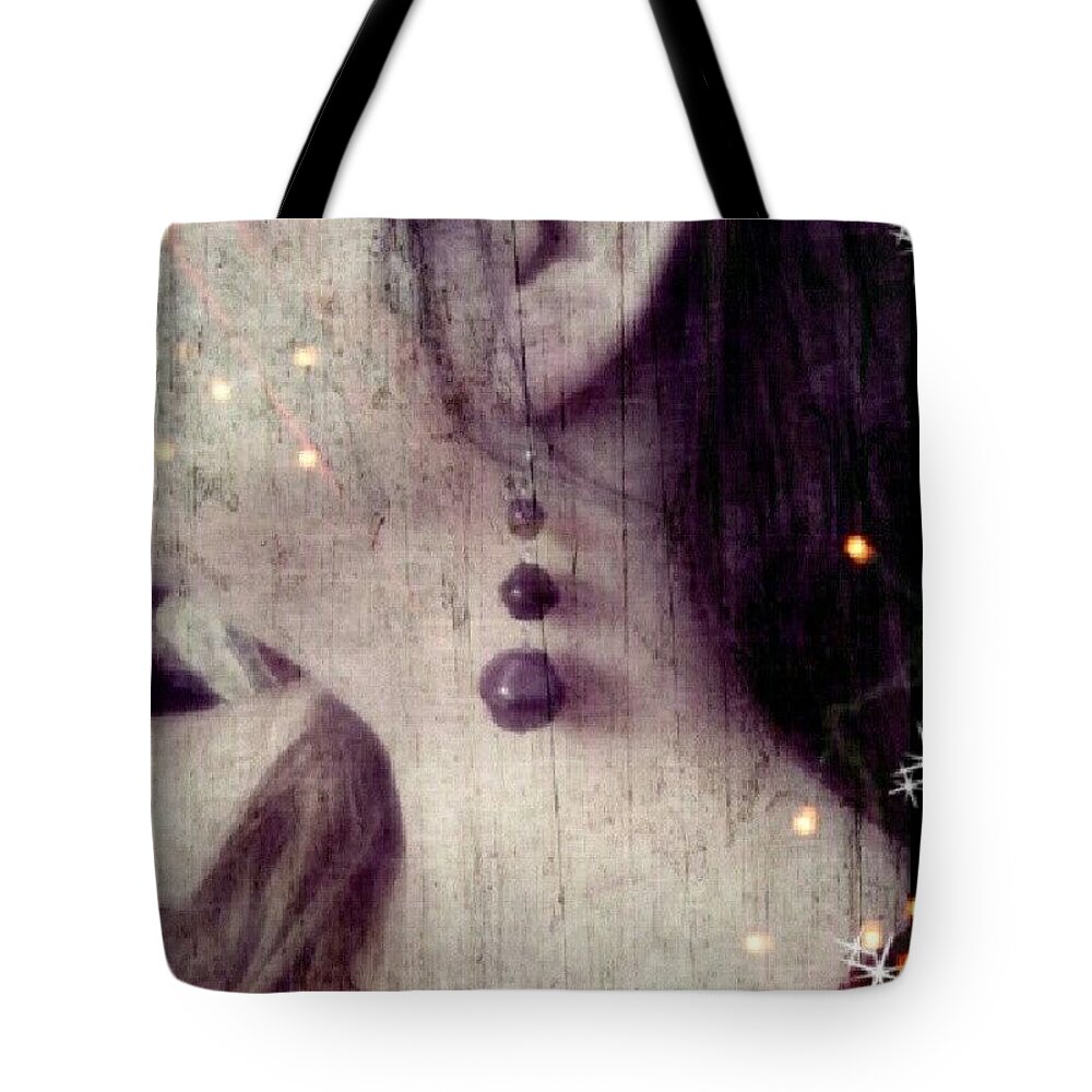 Earring Tote Bag featuring the photograph #Nightlife @instaprints by Abbie Shores