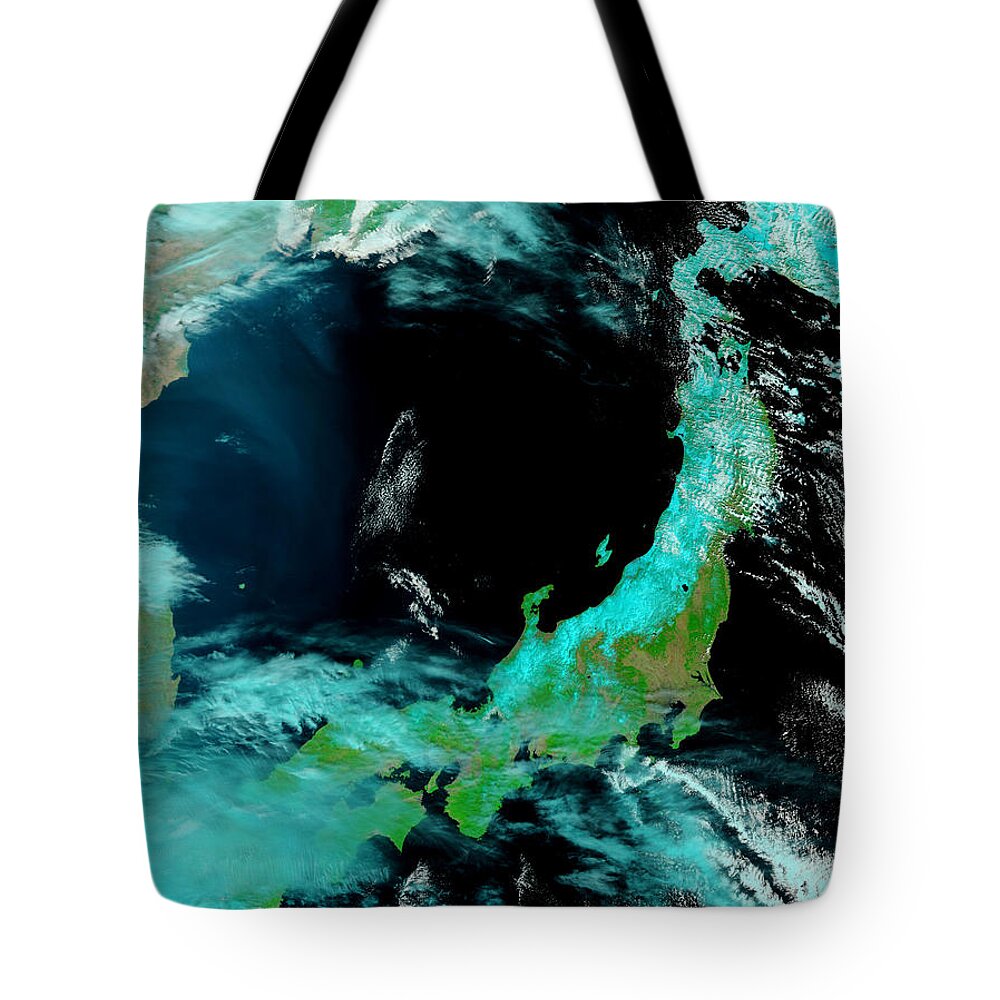 Japan Tote Bag featuring the photograph Northeastern Japan After Tsunami by National Aeronautics and Space Administration