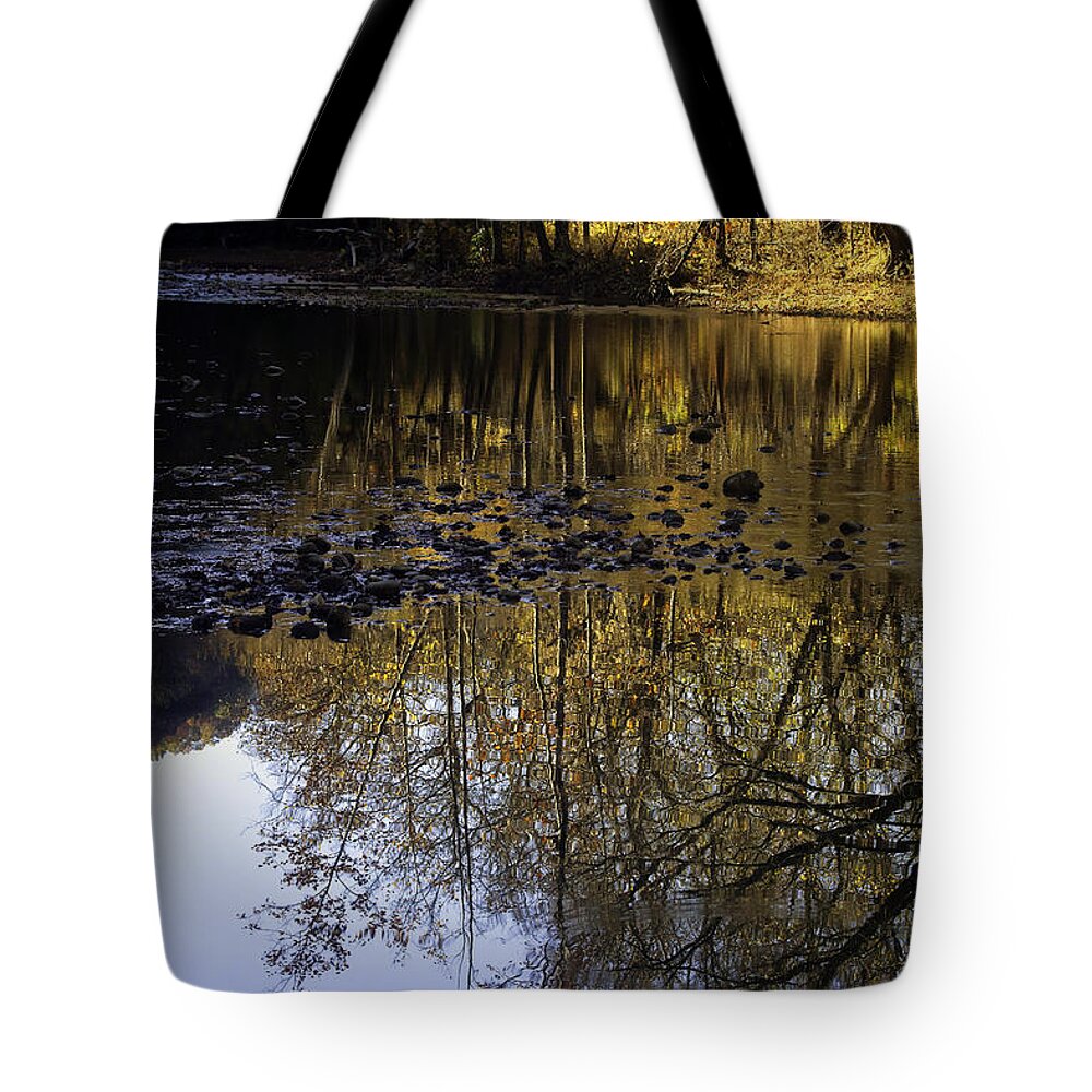Sunrise Tote Bag featuring the photograph November Sunrise at Ponca Access by Michael Dougherty