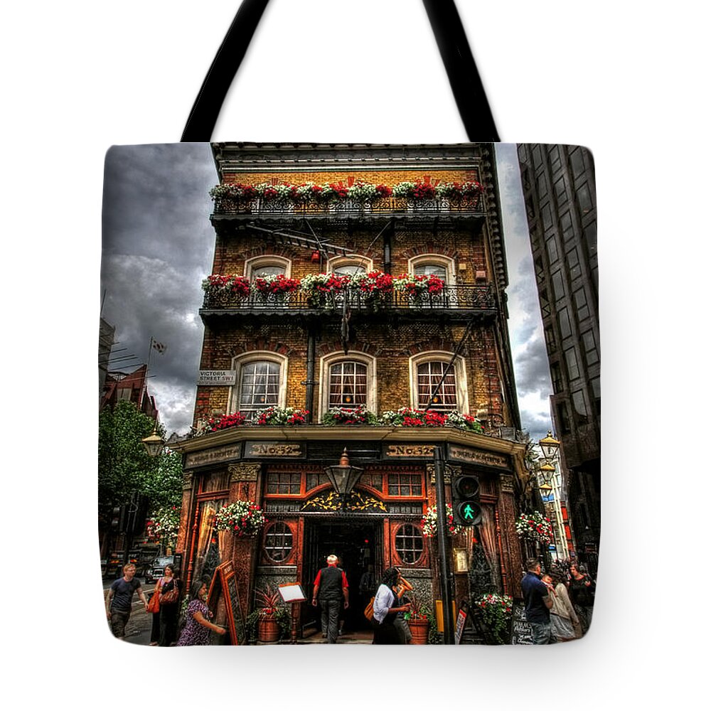 Yhun Suarez Tote Bag featuring the photograph Number 52 Victoria Street by Yhun Suarez