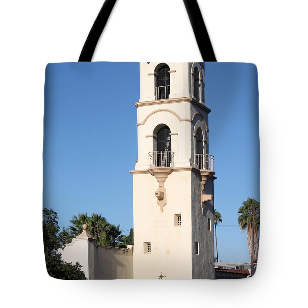 Ojai Tote Bag featuring the photograph Ojai Post Office Tower by Henrik Lehnerer