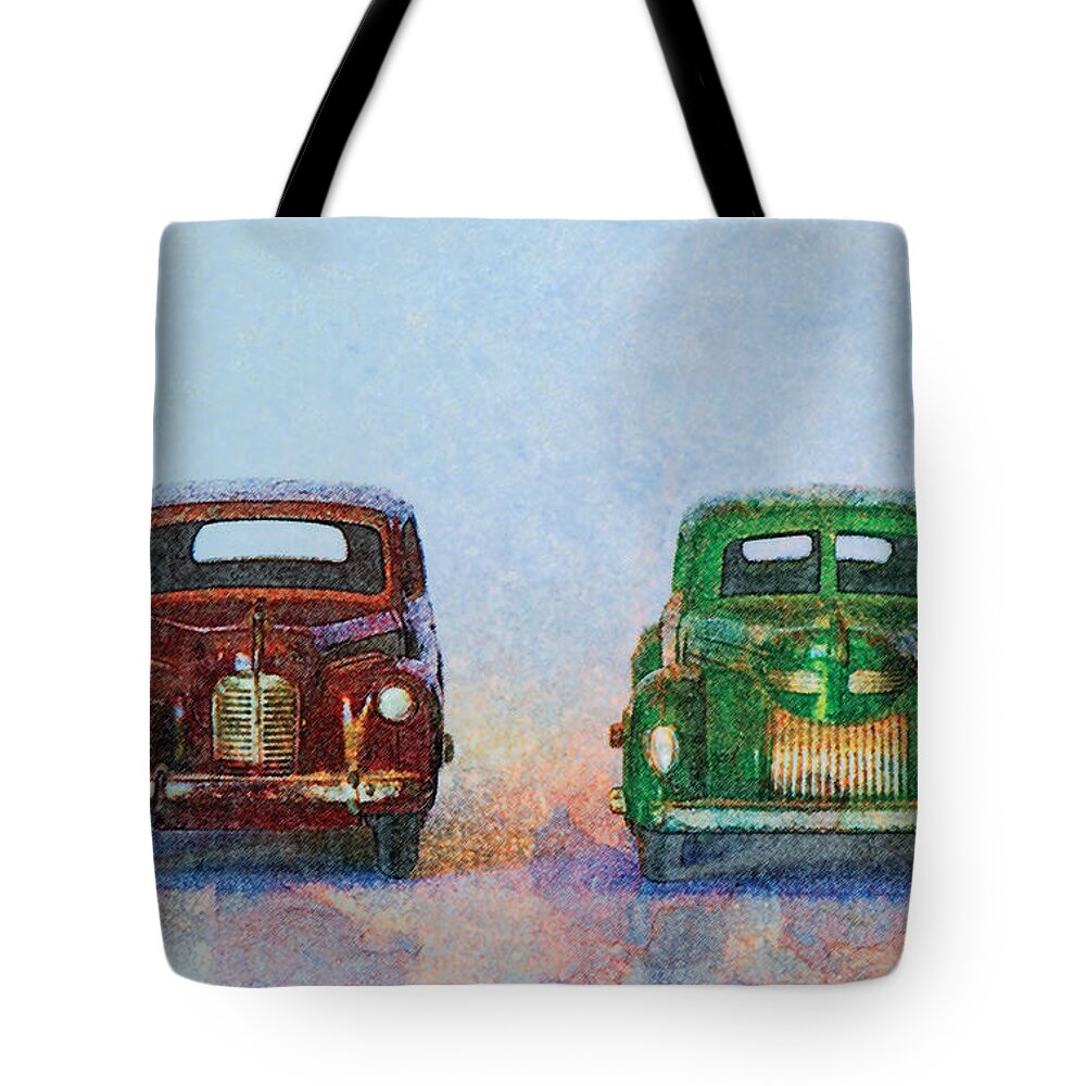 Diecast Tote Bag featuring the photograph Old Boy Toys by Perry Van Munster