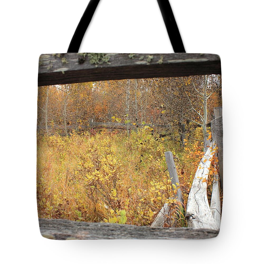 Farm Tote Bag featuring the photograph Old Corral by Jim Sauchyn