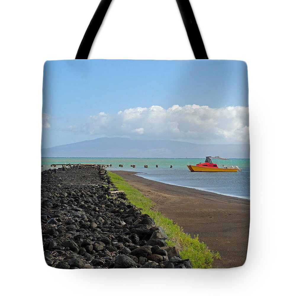 Molokai Tote Bag featuring the photograph Old Molokai Pier by Robert Meyers-Lussier
