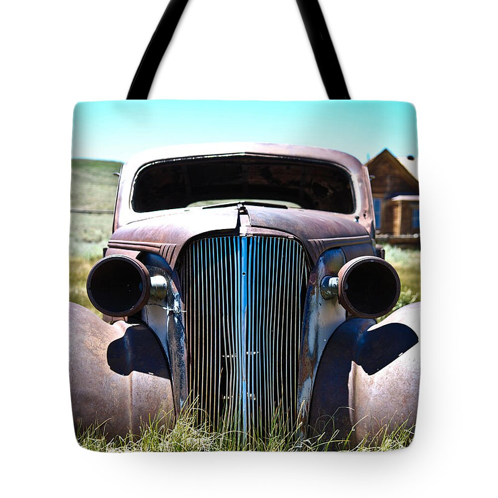Old Rusted Car Tote Bag featuring the photograph Ghost Rider by Shane Kelly