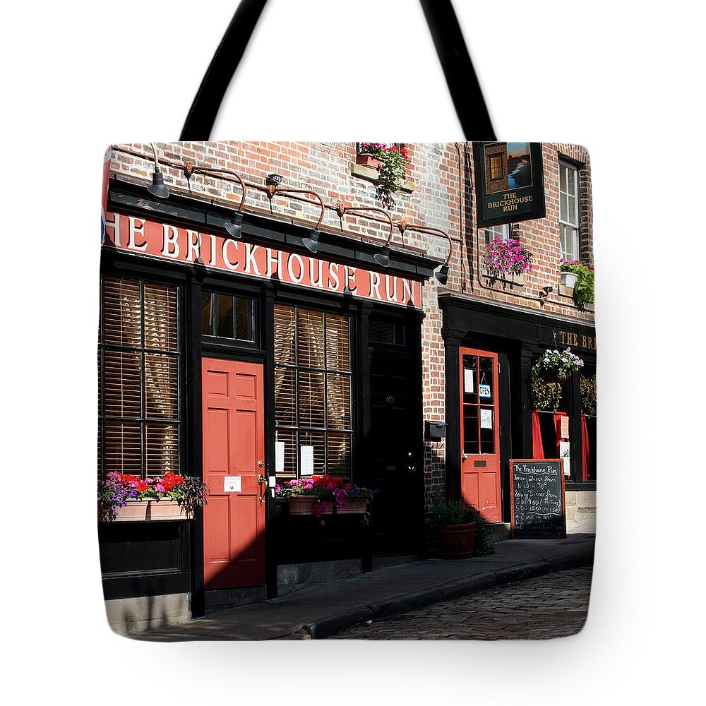 Historic Tote Bag featuring the photograph Old Towne Dining by Karen Harrison Brown