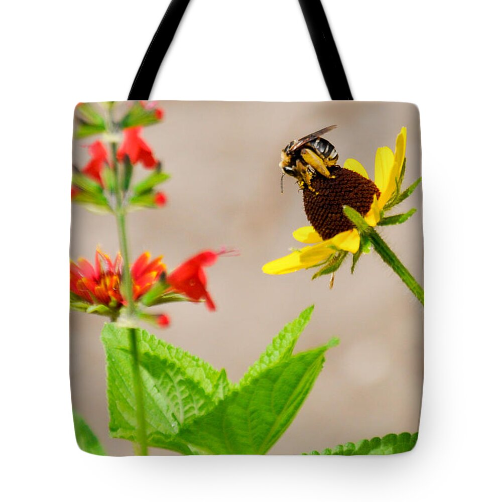 Bee Tote Bag featuring the photograph On Top of the World by Cheryl McClure
