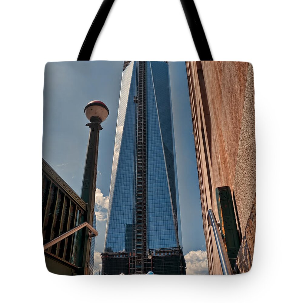 World Trade Tote Bag featuring the photograph One WTC First Look by S Paul Sahm