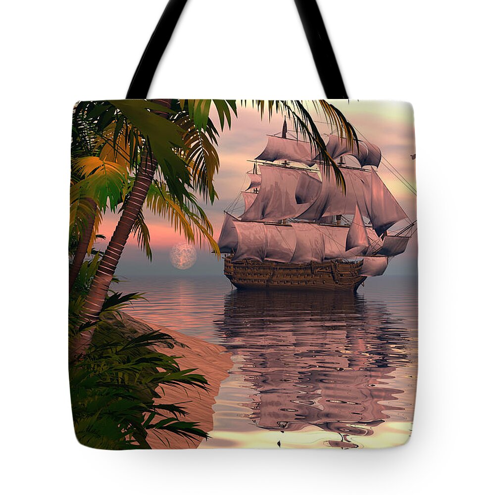 Bryce Tote Bag featuring the digital art Passing by by Claude McCoy