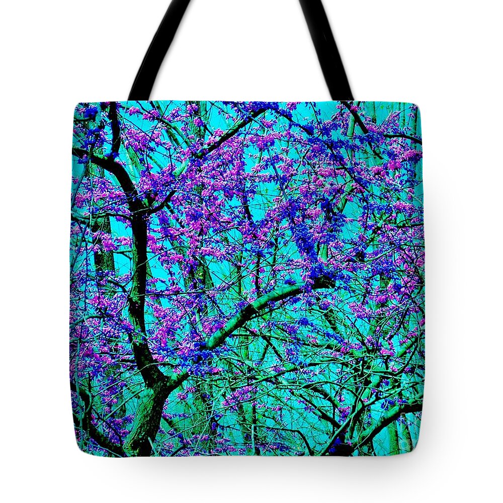 Peaceful Tote Bag featuring the photograph Spring Arrives - Peace Tree by Susan Carella