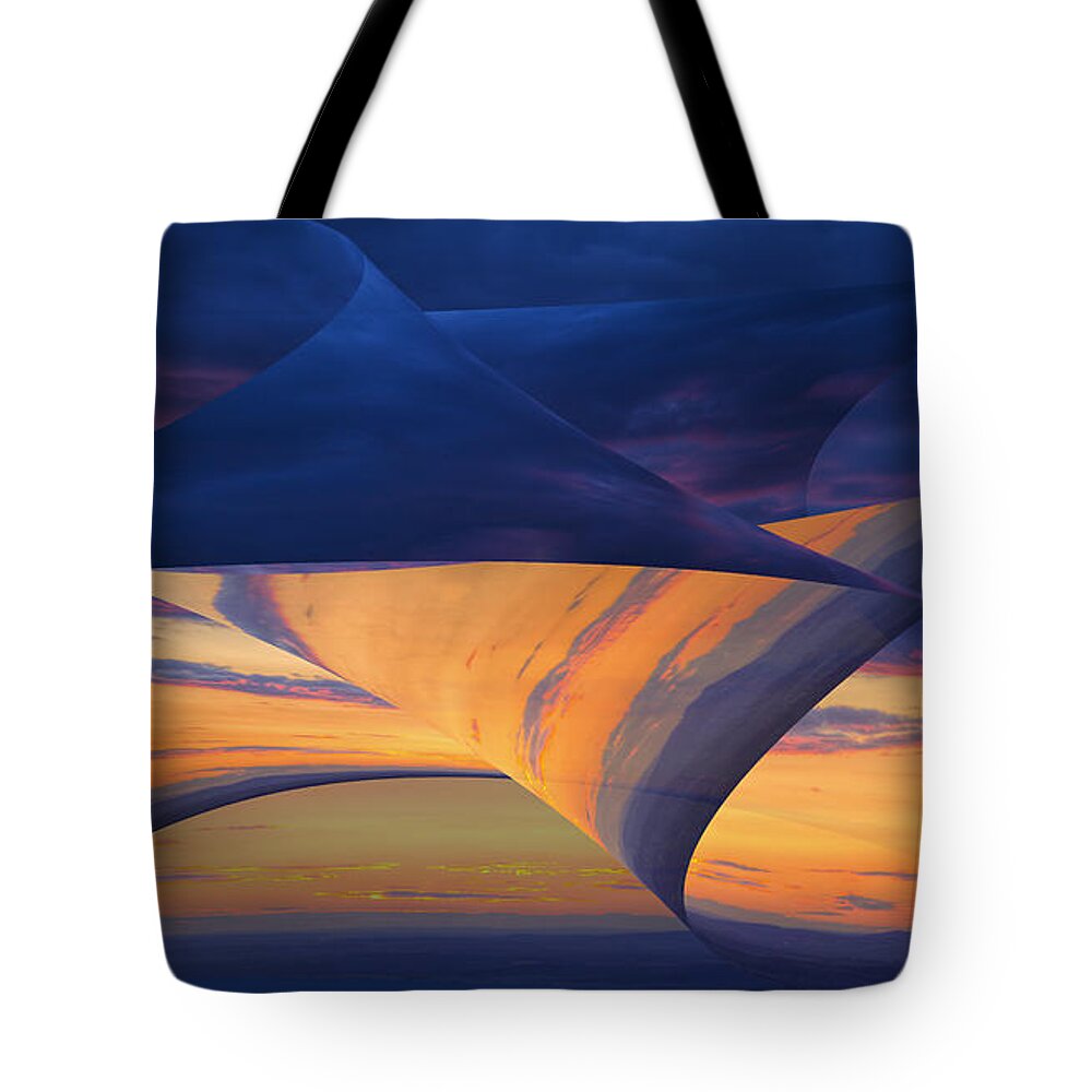 Abstract Tote Bag featuring the photograph Peeling back the layers by Clare Bambers