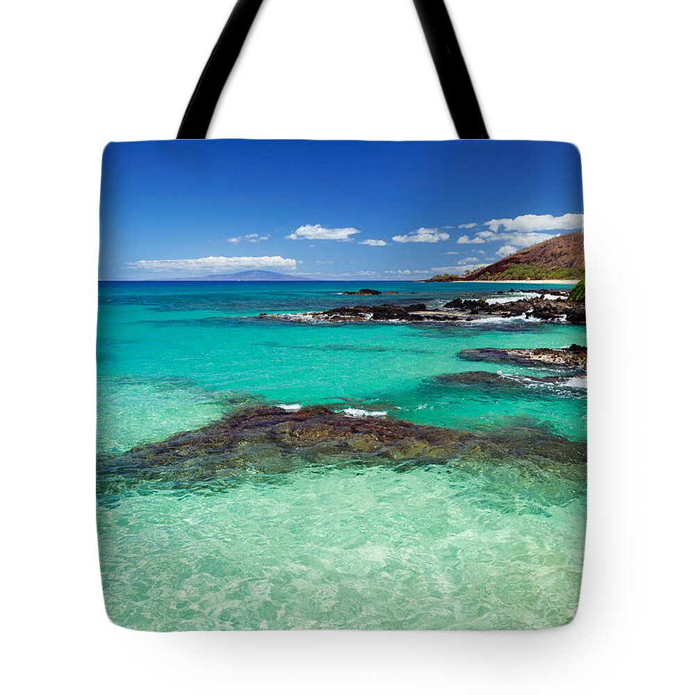Blue Tote Bag featuring the photograph Perfect Day at Makena by David Olsen
