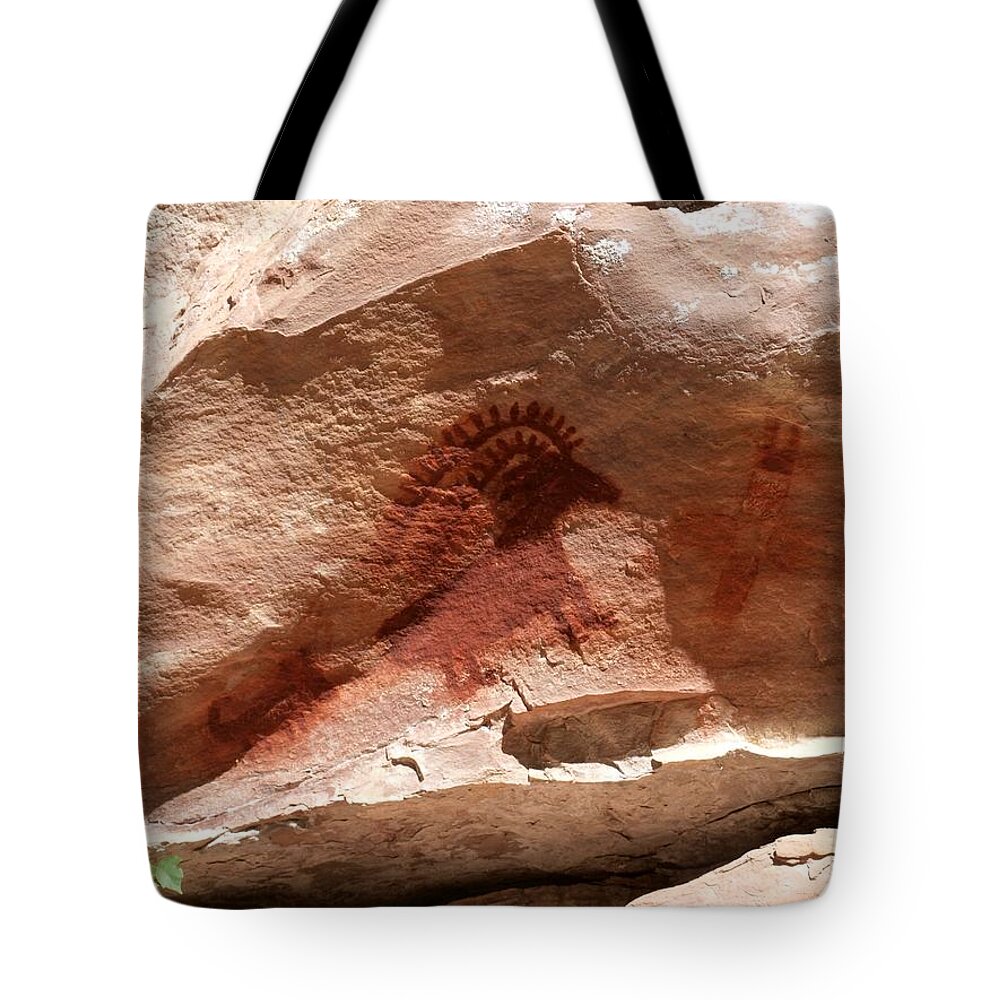 Pictogram Tote Bag featuring the photograph Pictogram Big Horn by Joshua House