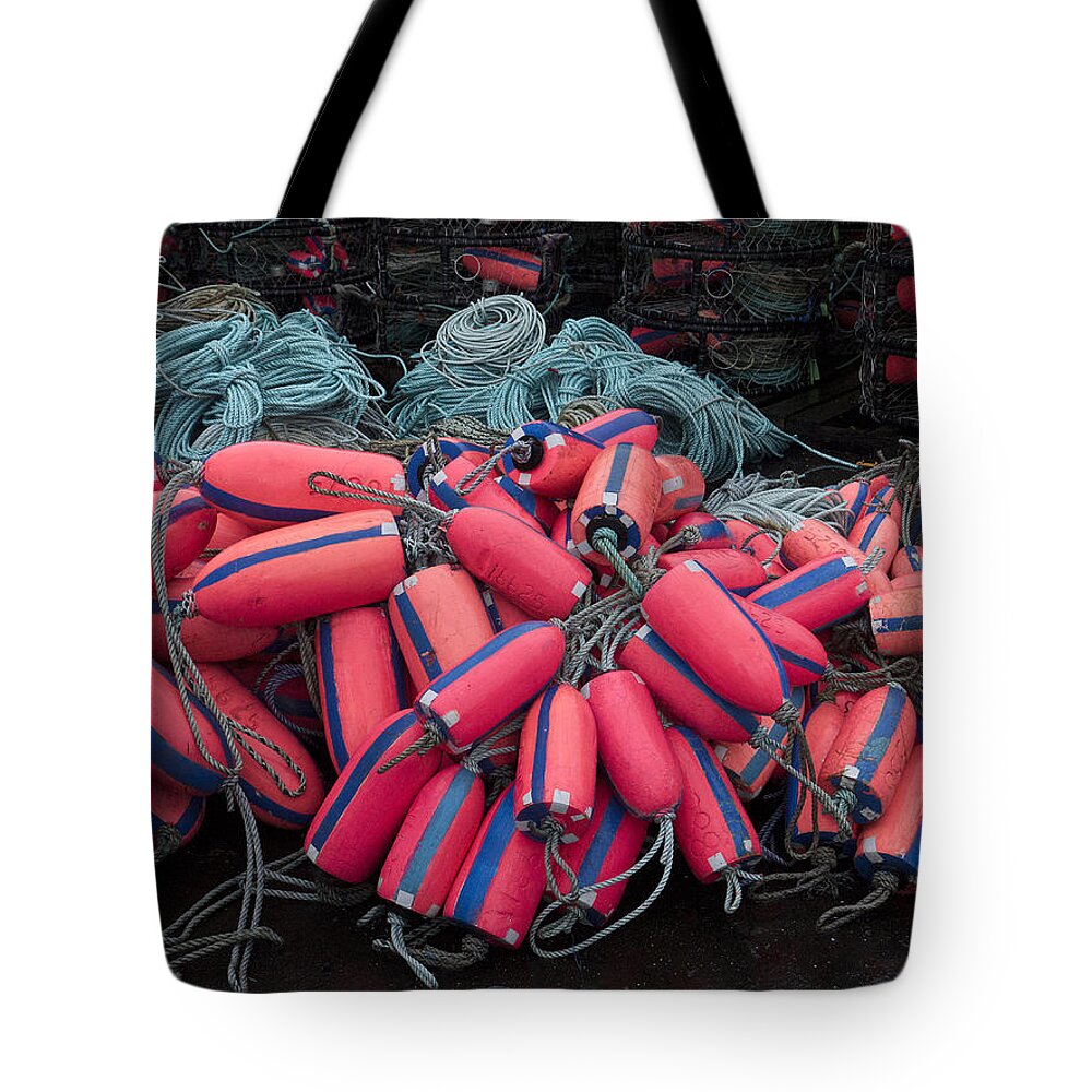 Pile of Pink and Blue Buoys Tote Bag by Carol Leigh - Fine Art America