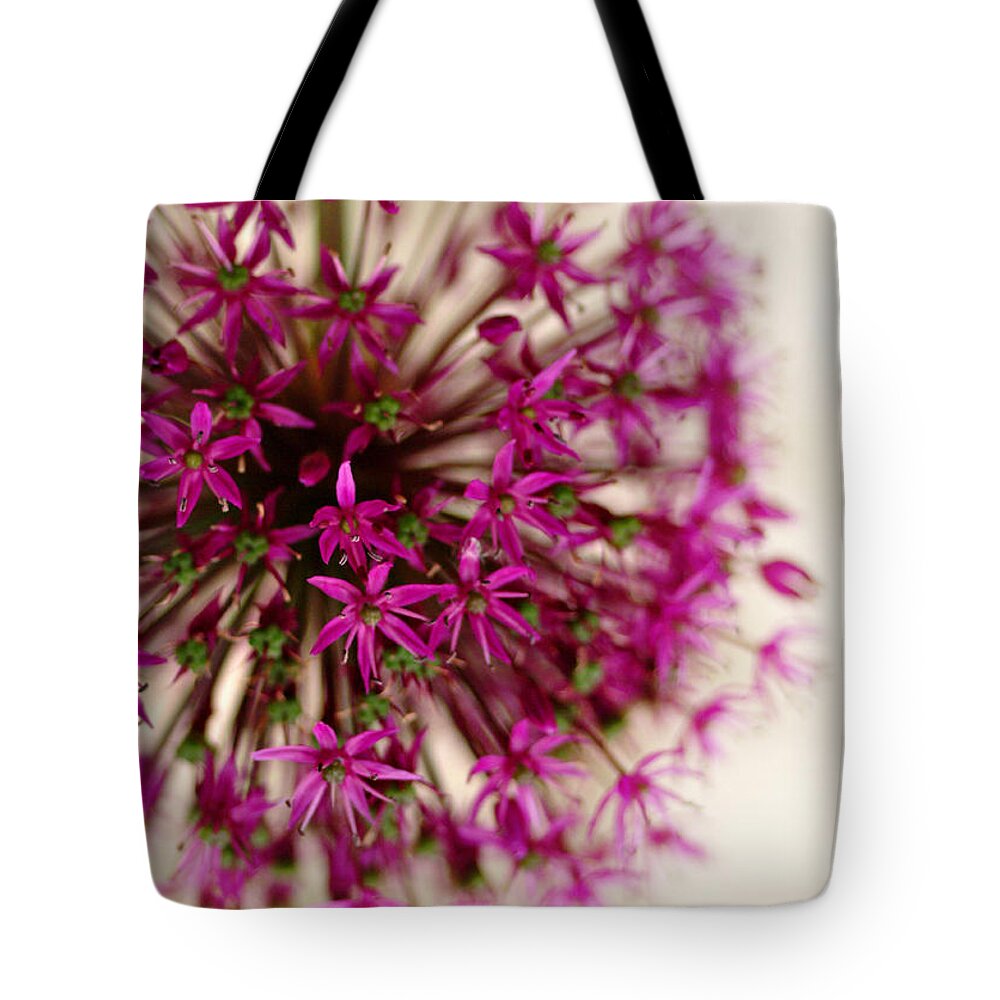 Flora Tote Bag featuring the photograph Pink Puff by Tatiana Fess