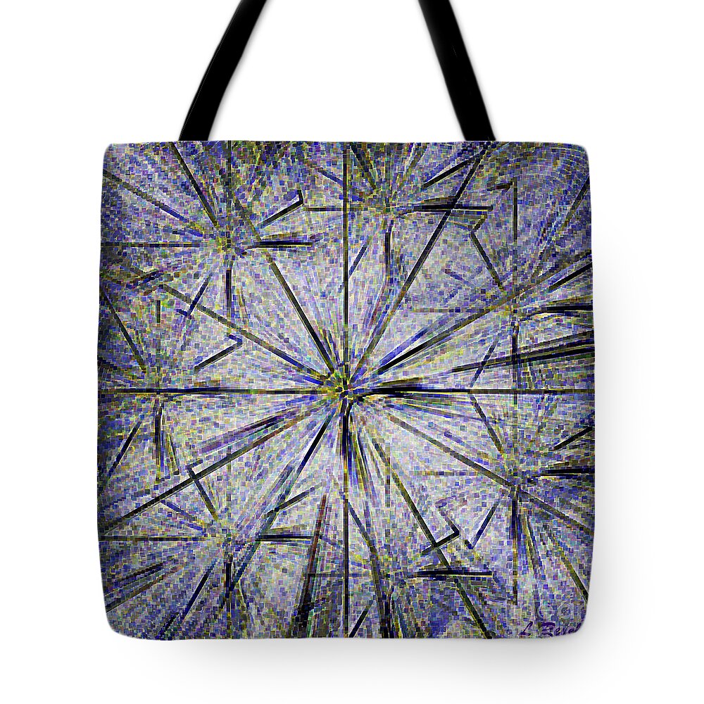 Digital Tote Bag featuring the digital art Pins and Needles by Leslie Revels