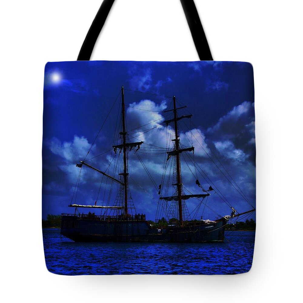 Pirate Tote Bag featuring the photograph Pirate's Blue Sea by Patrick Witz