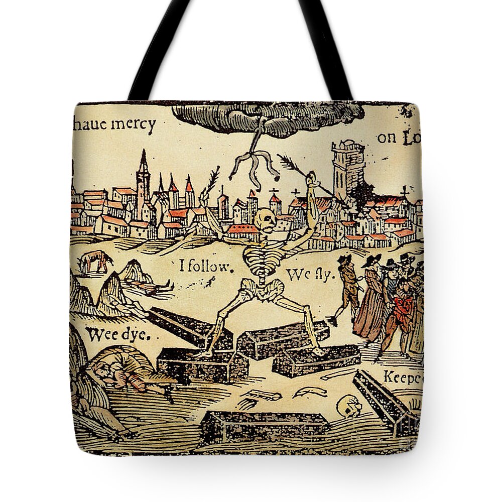 Plague Tote Bag featuring the photograph Plague In London 1625 by Science Source