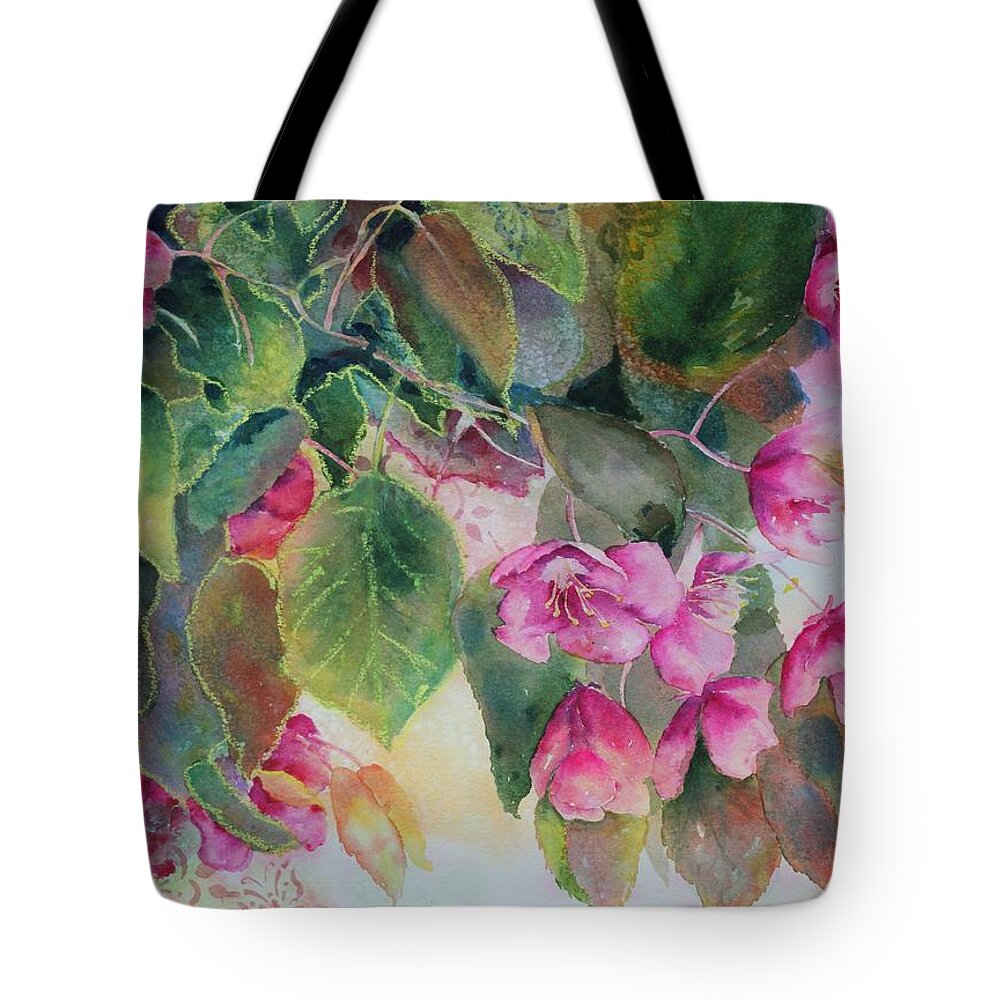 Flowers Tote Bag featuring the painting Plum Blossom by Ruth Kamenev