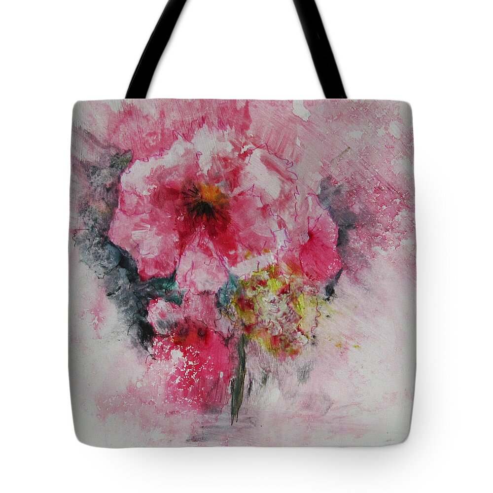 Flowers Tote Bag featuring the painting Pretty Pink by Marilyn Woods