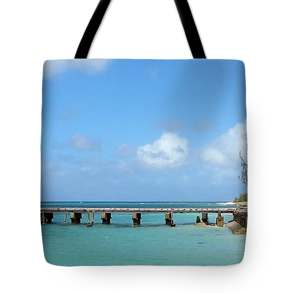 Grand Turk Tote Bag featuring the photograph Private Dock by Julia Springer