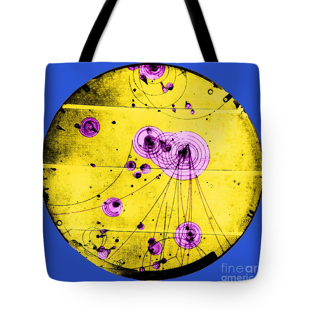 History Tote Bag featuring the photograph Proton-photon Collision by Omikron