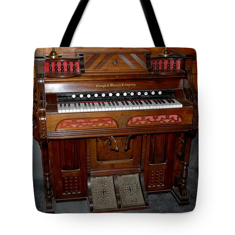 Usa Tote Bag featuring the photograph Pump Organ by LeeAnn McLaneGoetz McLaneGoetzStudioLLCcom