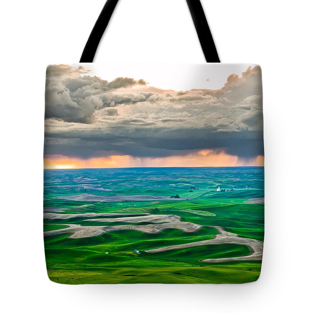 Palouse Tote Bag featuring the photograph Rain by Niels Nielsen