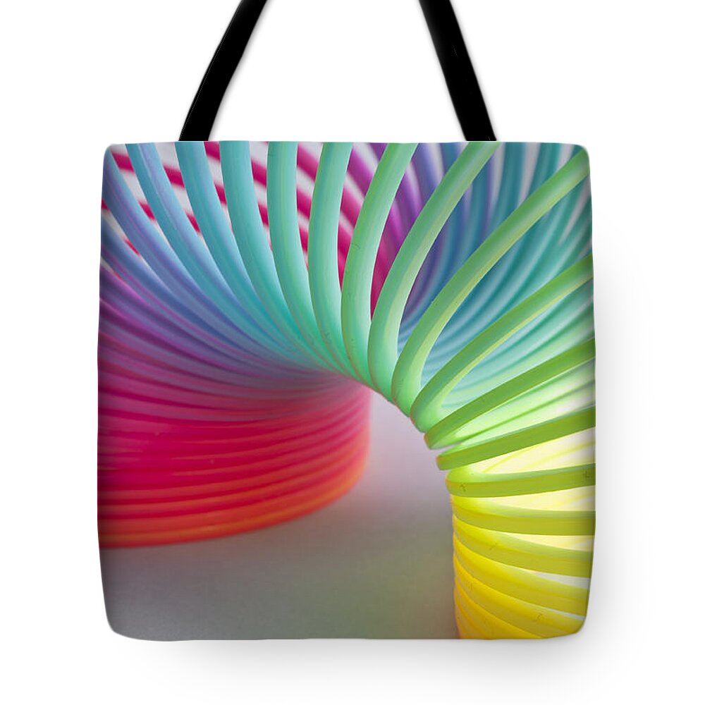 Rainbow Spring Tote Bag featuring the photograph Rainbow 1 by Steve Purnell